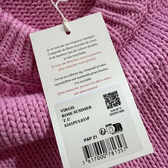 NWT Sold Out Sézane Virgil Jumper, Rose Summer - Picture 8 of 9